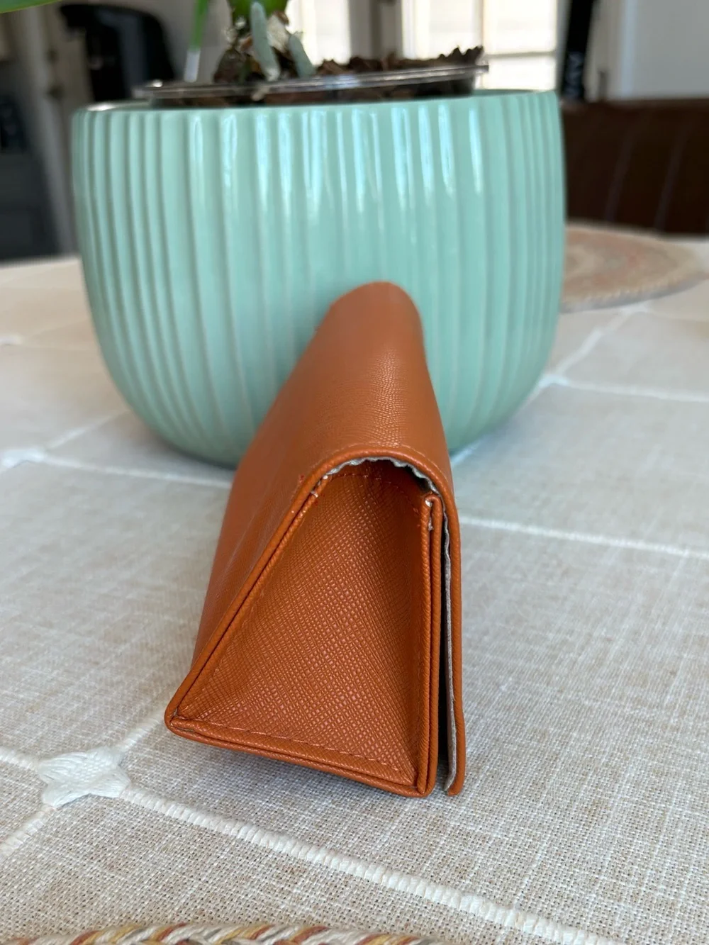 Tory Burch Orange Eyeglasses Case & Pouch